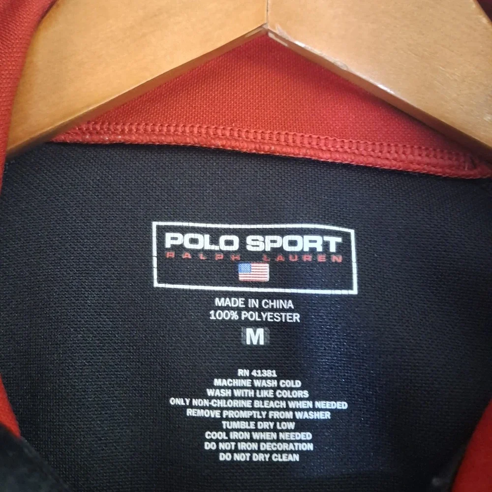 Polo Sport Ralph Lauren Pullover Womens‎ Medium Blue 1/4 Zip  Performance Crest